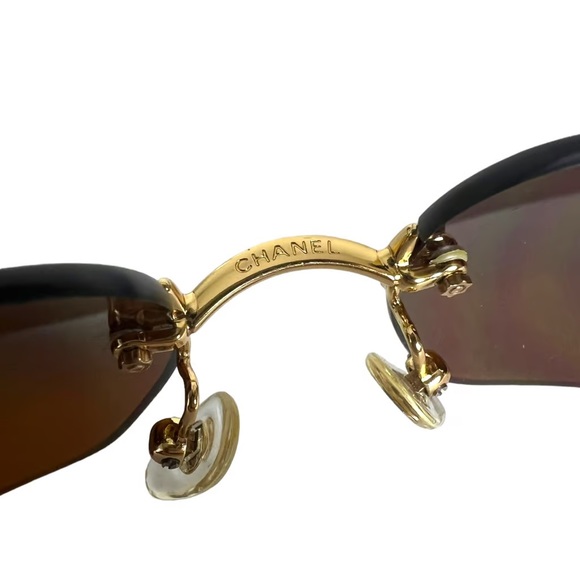 RARE VINTAGE CHANEL RIMLESS SUNGLASSES - Picture 9 of 13